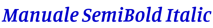 Manuale SemiBold Italic fonte